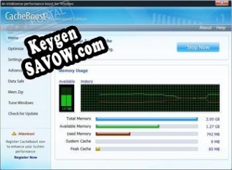 Бесплатный ключ для CacheBoost
