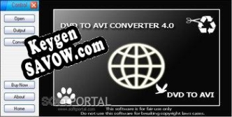 Бесплатный ключ для DVD to AVI Converter