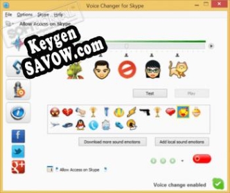 Генератор ключей (keygen)  Skype Voice Changer