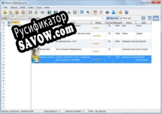 Русификатор для Music Collection
